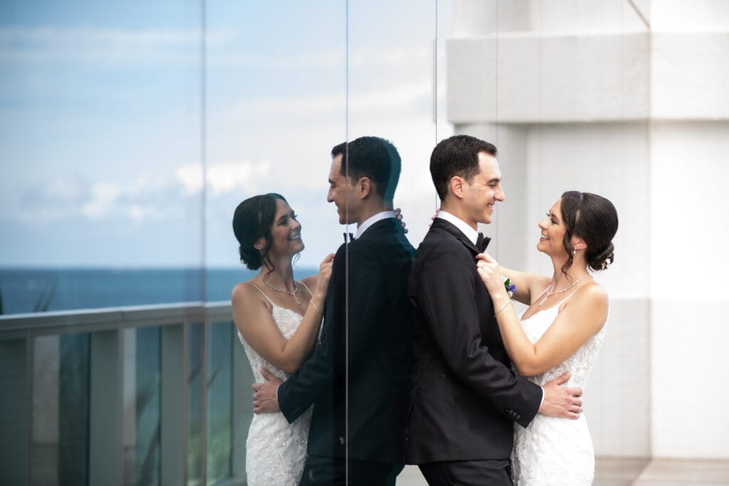 Ellie and Spencer at their Conrad Fort Lauderdale Beach Wedding