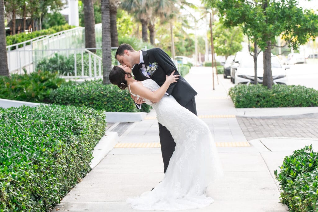 Ellie and Spencer Sharing a kiss outside Conrad Fort Lauderdale Beach