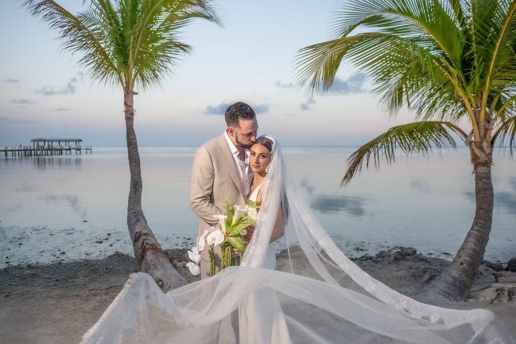 Adriana and Adam at their Cheeca Lodge wedding in Islamorada, Florida Keys